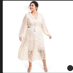 Long sleeve  Lace Cut-Out Dress ALEXISxTarget